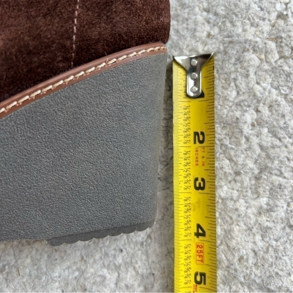 Naturalizer Kailyn Brown Suede Lace Up Oxford Wedge Heel Shoes - Picture 11 of 13